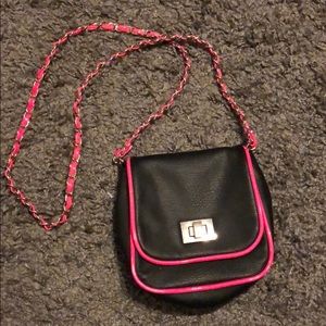 Apt 9 black and pink crossbody purse